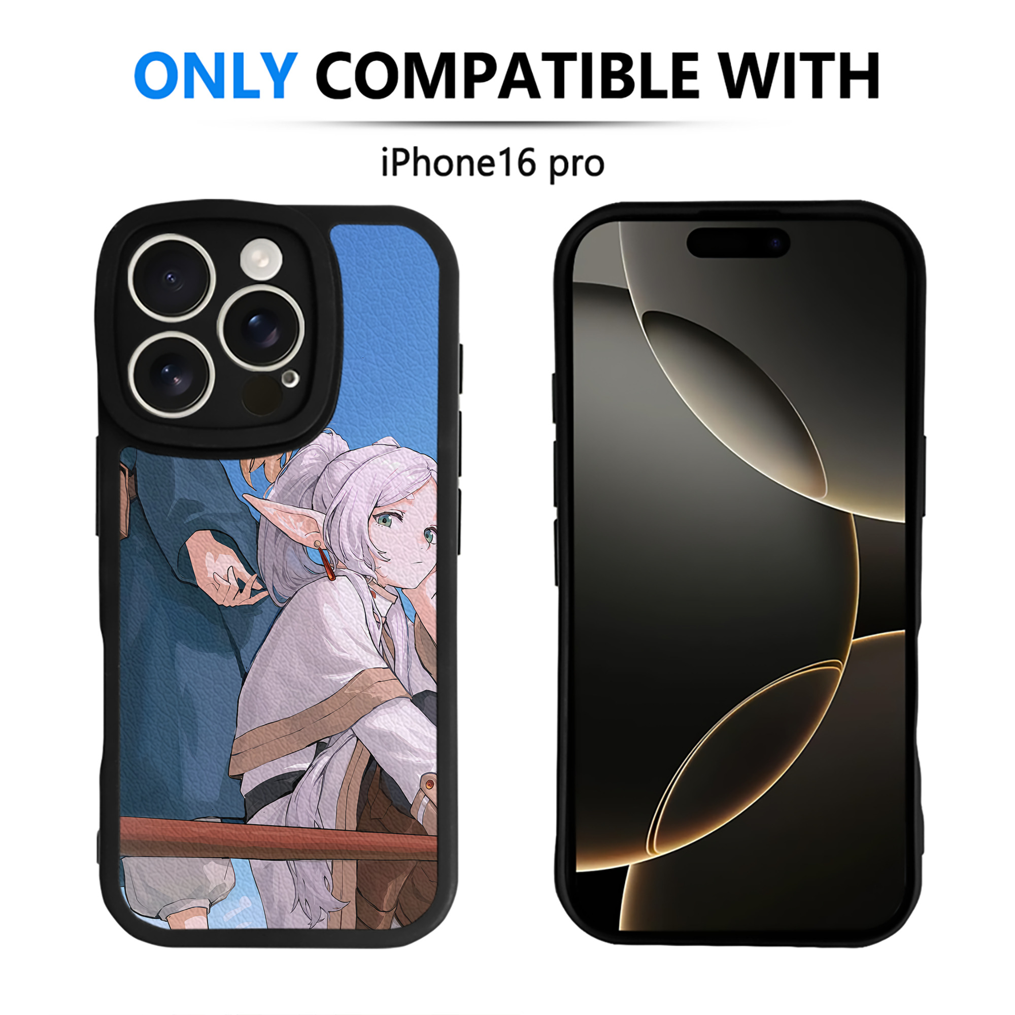 （画像用） 葬送のフリーレン Frieren 【iPhone 16シリーズ対応】シリコンスマホケース（レザー調） 材質：シリコン